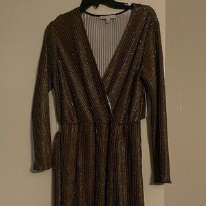 Chaus Vintage Sunset Long Sleeve Dress Retro Plum